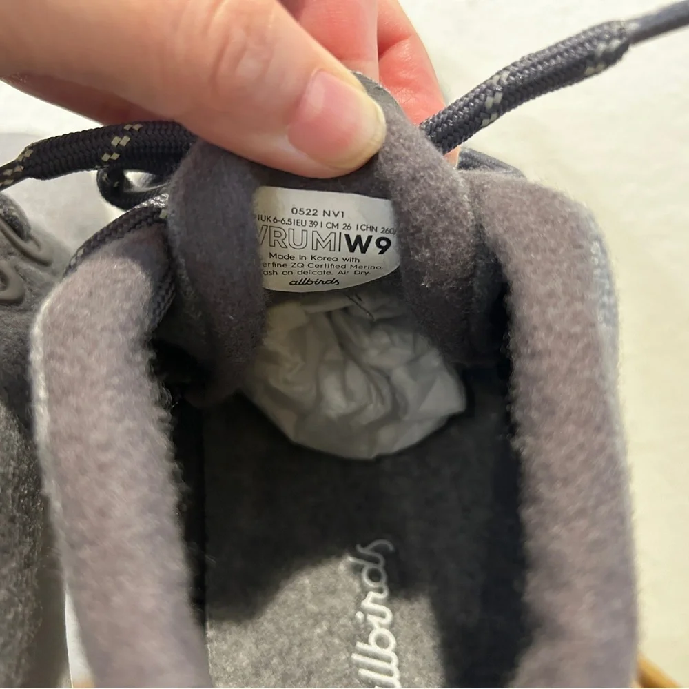 Allbirds Women Wool Runner-Up Mizzle in Medium Grey, Size 9, New in Box